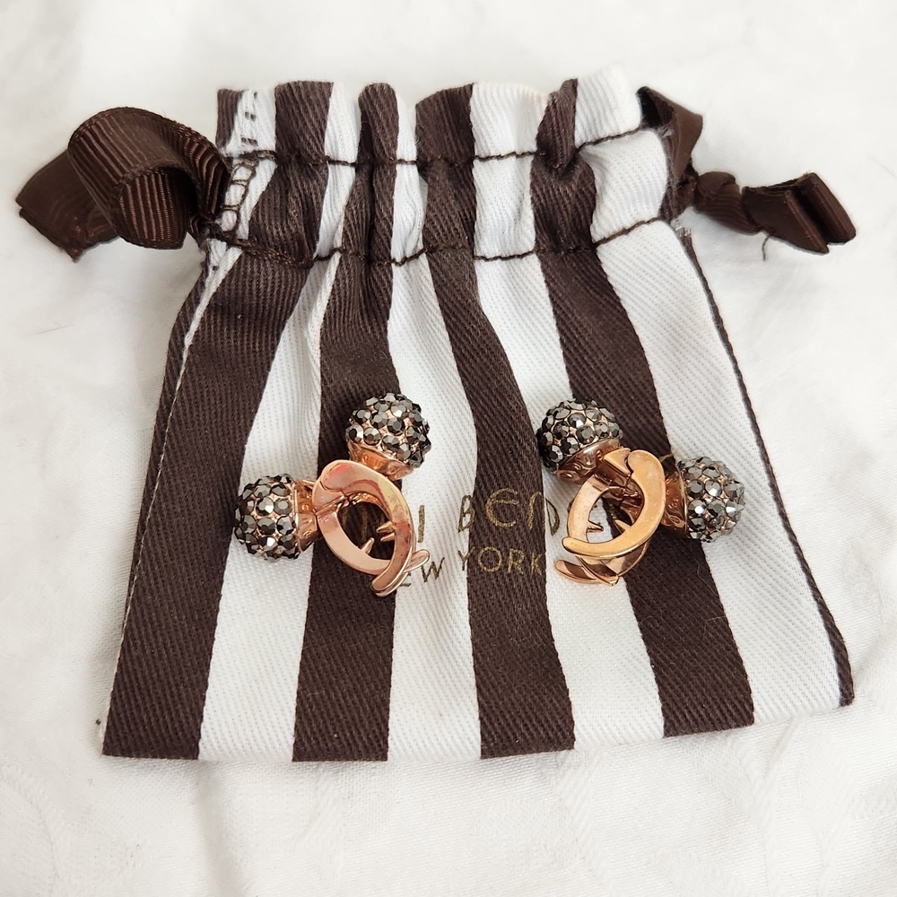Rose Gold Marcasite Hair Clips Henri Bendel - Picture 3 of 8